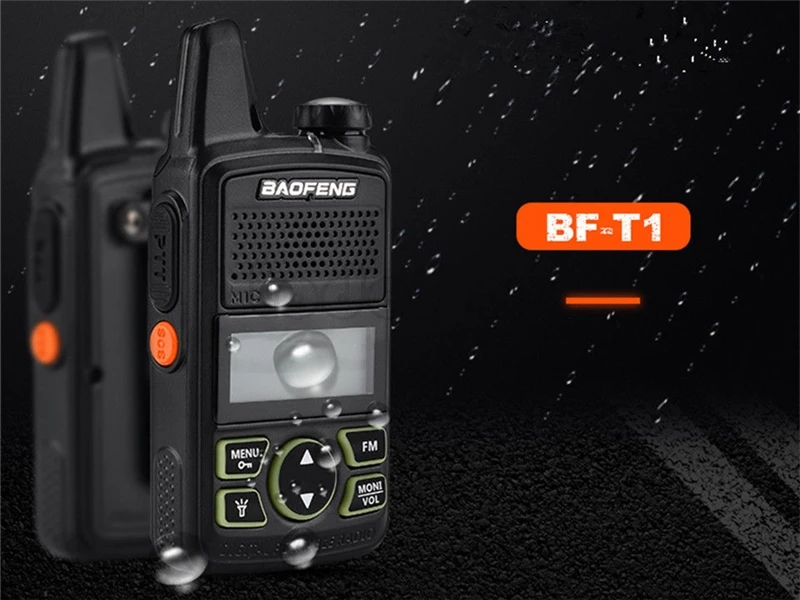 Мини-рация Baofeng-T1 Автомобильная рация с 2 шт. портативное радио 15 Вт Функция SOS UHF 400-470 МГц, радиооборудование