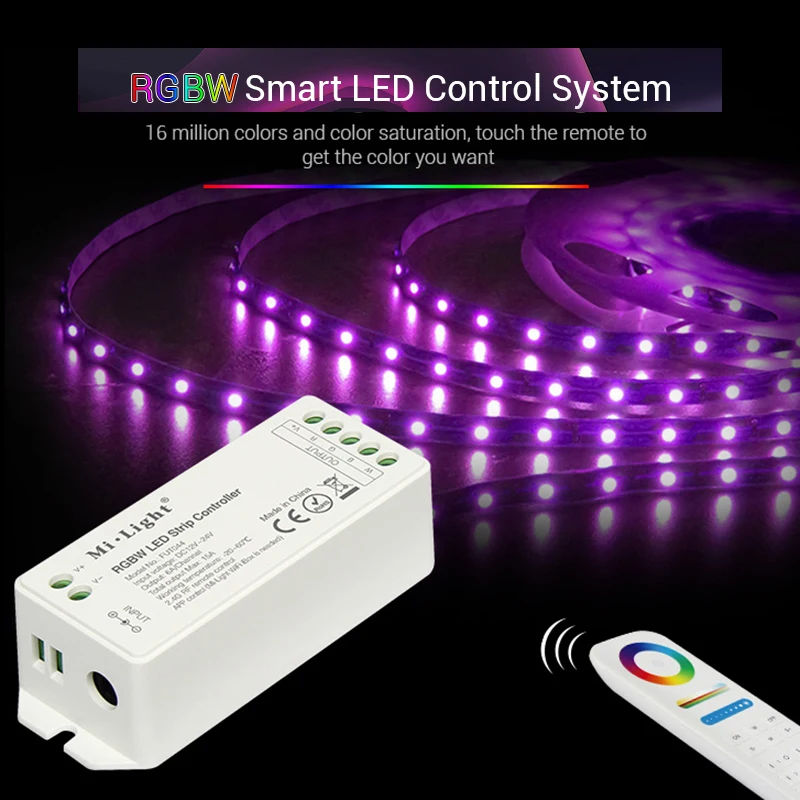 

Mi light FUT044A 2.4G RF Milight RGBW Smart LED Remote Control System FUT044A 15A Led Controller dimmer For Led strip light
