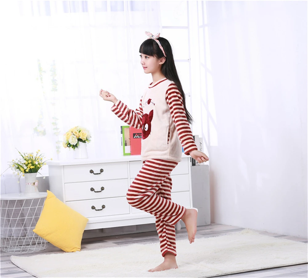 2019 Children Pajamas Clothing Sets Boys &amp Girls Cartoon Sleepwear Suit Kids Long-sleeve+pant 2 piece Pijamas 2-14 Years | Детская