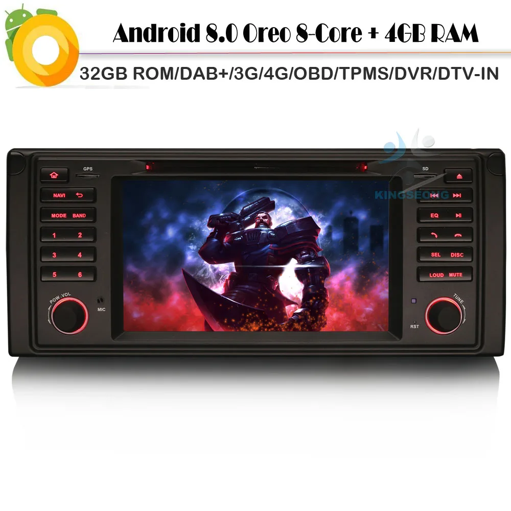 Автомобильный мультимедийный плеер для BMW 5 серии E39 X5 E53 M5 Android 8 0 Авторадио DAB +