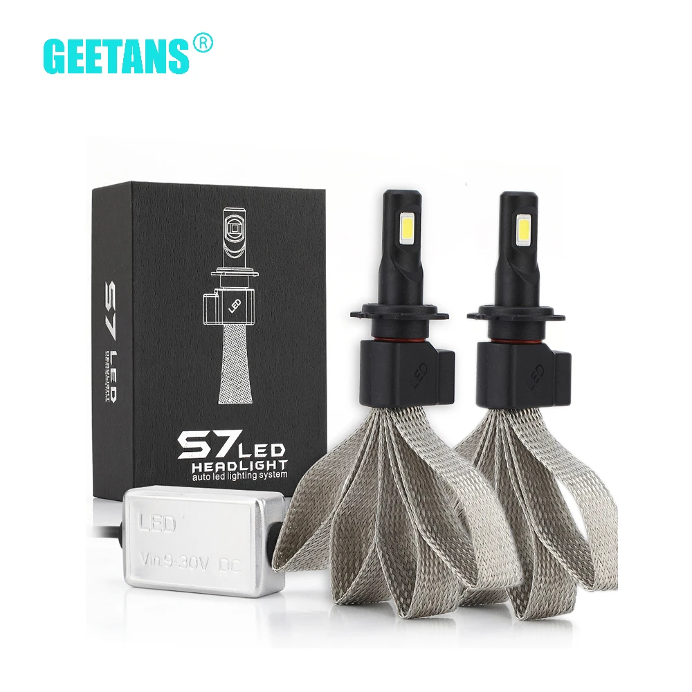 GEETANS 2 шт./компл. H4 H7 светодиодный H3 H1 880 9005 9006 9007 автомобильные Внешние фары