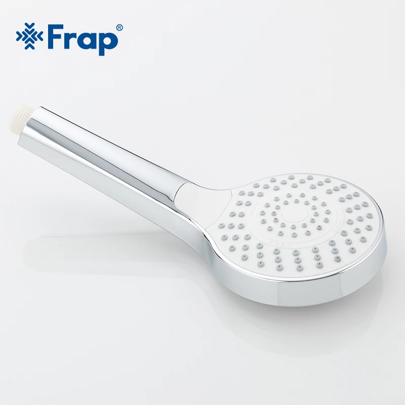 Дождевой смеситель для душа в ванную Frap F2441 белый хромированный с ручным