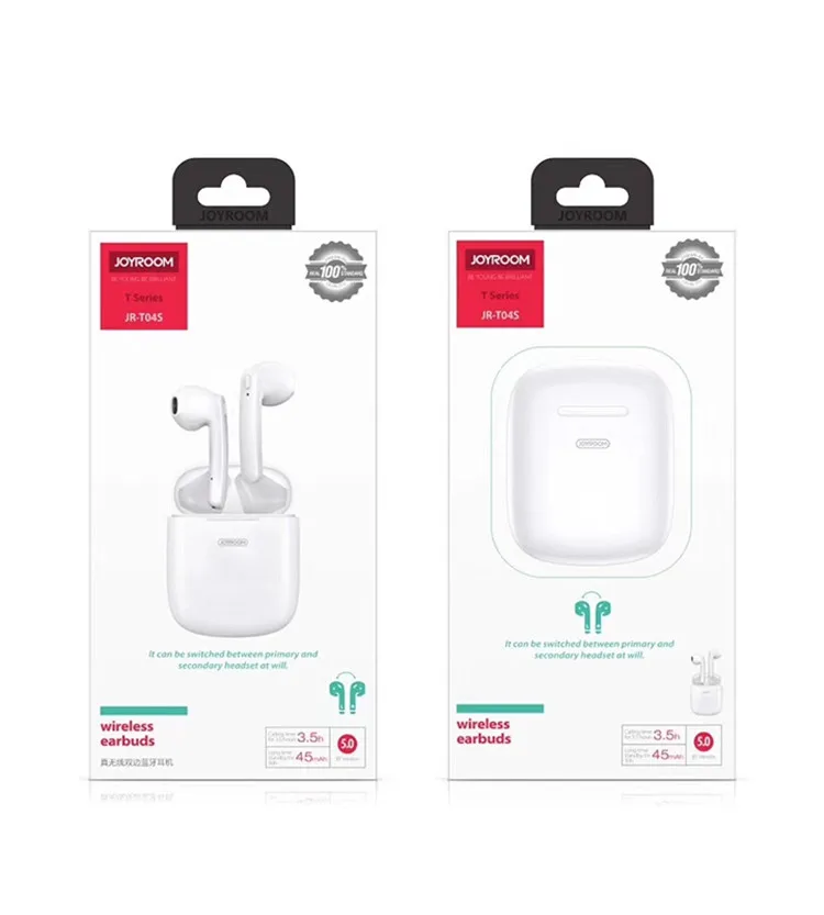 Joyroom T04S Bluetooth TWS наушники истинные беспроводные 6D стерео спортивные с зарядным