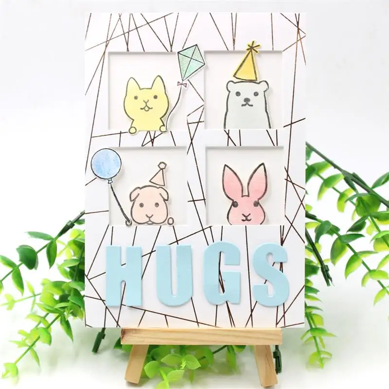 KSCRAFT PEEK A BOO PALS прозрачные силиконовые штампы для DIY скрапбукинга/изготовления