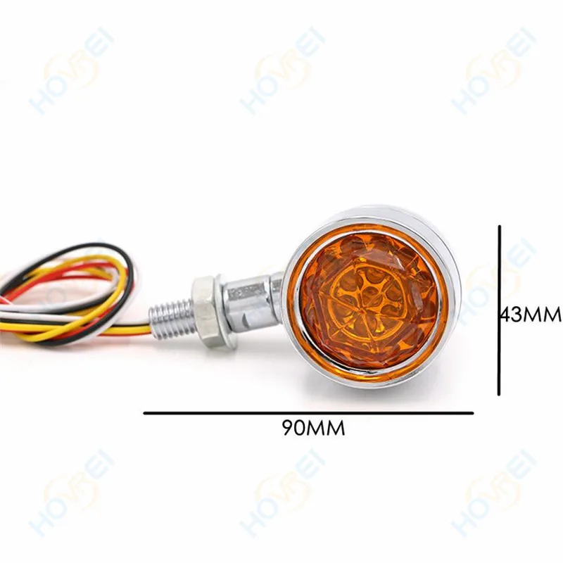 1 Пара мотоциклетный Ретро пуля алмазный объектив светодиодный указатель