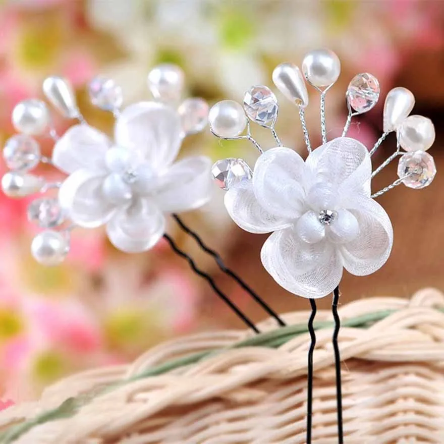 Заколки для невесты MOLANS 2 шт./компл. жемчужные с водяной дрелью аксессуары волос