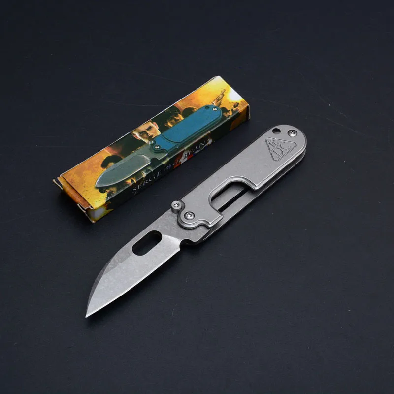 A1 Hysenss мини Bean титановый тактический складной нож для кемпинга охоты выживания спасательный Карманный EDC Keychian инструменты - Цвет: A1
