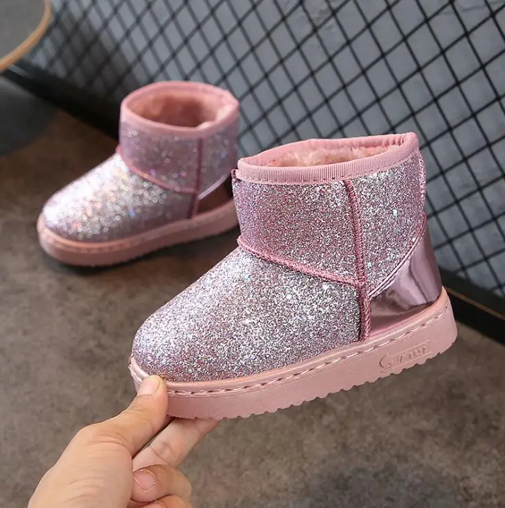 New winter children's boots princess Light girls anti slip warmer Fashion Snow boots Fashion Shoes