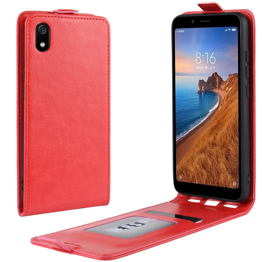 Красный Для Xiaomi Redmi 7A чехол Redmi 7a Флип Роскошный кошелек из искусственной кожи чехол для телефона для Xiaomi Xiomi Redmi 7A чехол с отделением для карт - Цвет: Красный