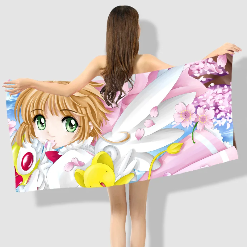 Банное пляжное полотенце с аниме манга картой Сакура 001|towels bathroom|towel thbath beach towel |