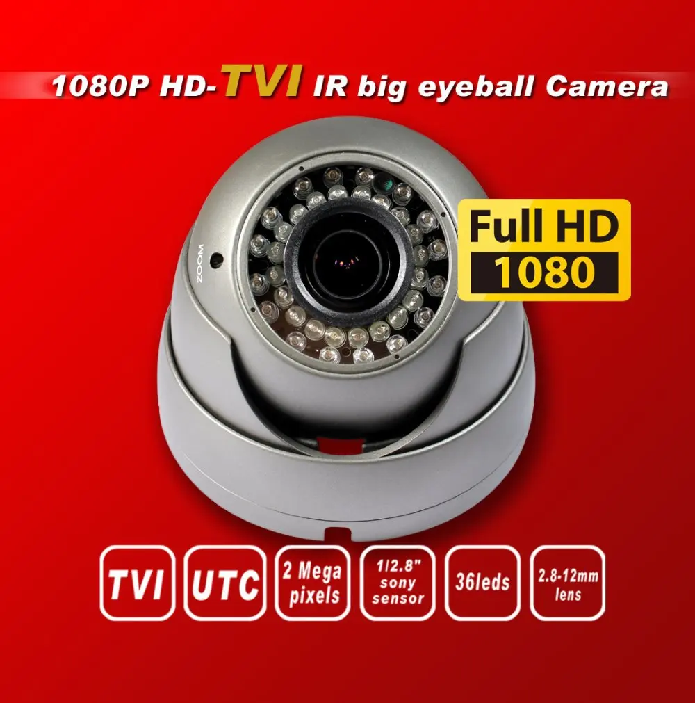Бесплатная доставка HD TVI 1080P 1/2. 8 ''Sony Exmor Датчик Безопасности камера 36IR 2 12 мм м