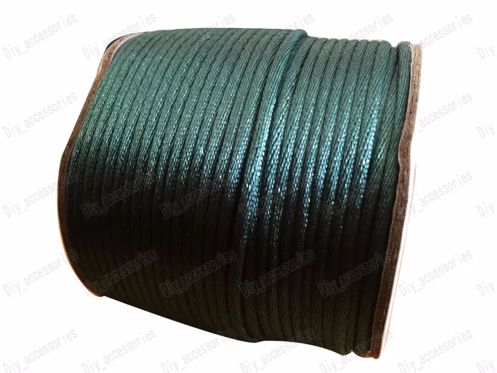 Нейлоновый шнур с хвостом Teal Green 2 мм + 60 м/украшения в стиле рок н ролл веревка