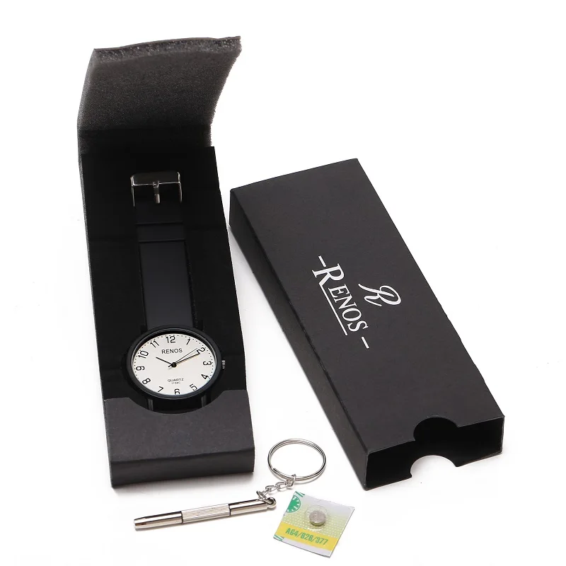 RENOS женские часы простые спортивные повседневные модные наручные с коробкой День