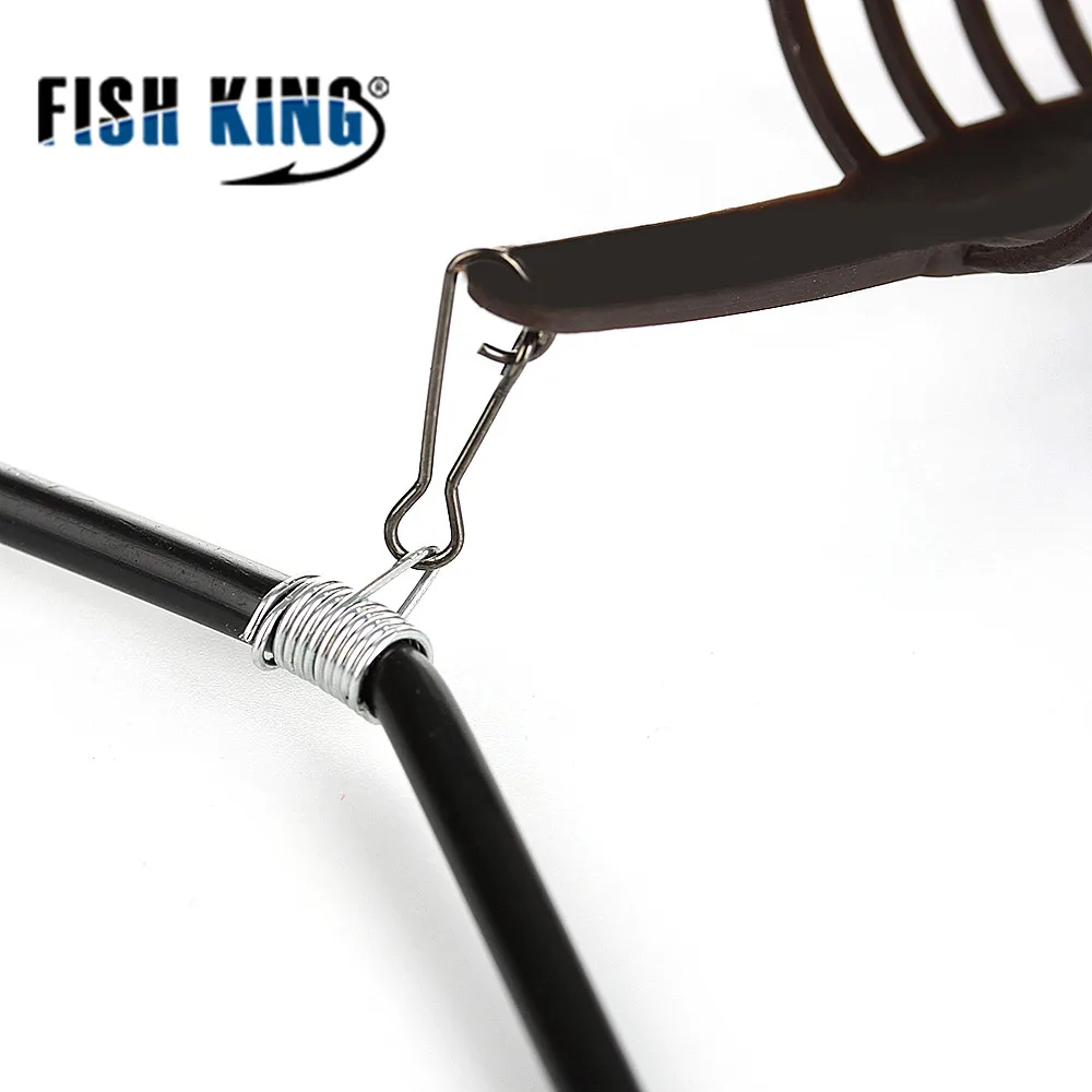 Клетка для рыболовной приманки FISH KING с крючками лески 20 80 г Длина 47 см корзина