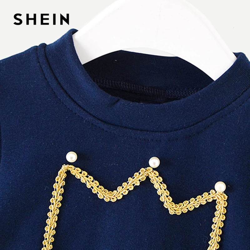 SHEIN/Вечерние платья из сетчатой ткани с жемчугом и бусинами; одежда для маленьких девочек; коллекция года; сезон весна; корейское модное милое короткое платье с длинными рукавами