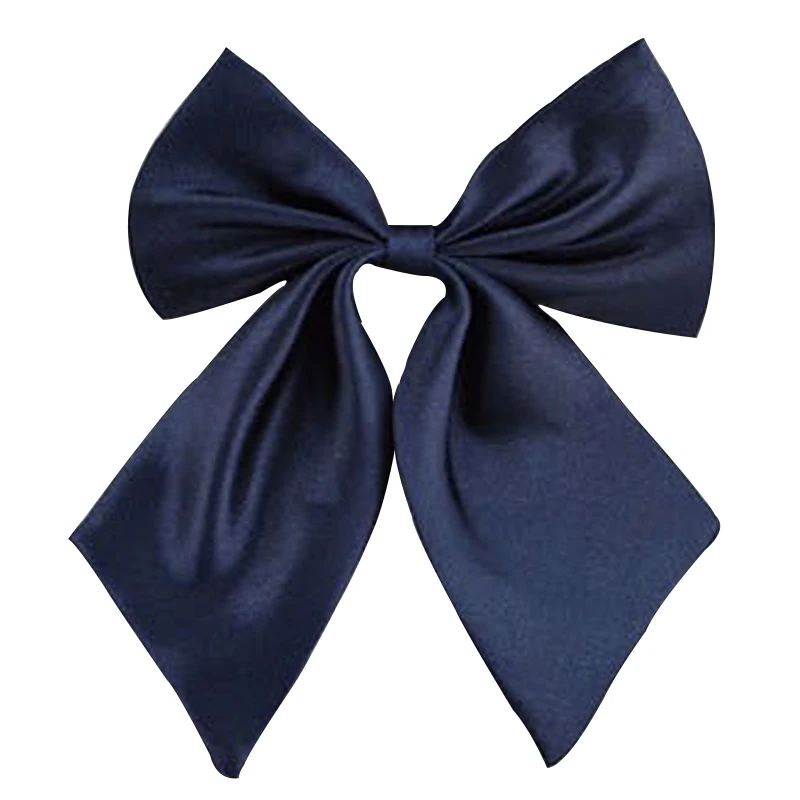 Navy Blue Женский Галстук с красной бабочкой, Женский галстук-бабочка с черным узлом для девушек, студенток, гостиниц, официанток, одежда для шеи, Ленточные Галстуки зеленого цвета - Цвет: Navy Blue