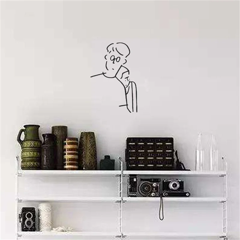 GB649 Cute Lovers Wall Stickers For Kids Rooms Home Decoration Living Room Decals Bedroom Dormitory DIY Vinyl Art Mural | Дом и сад