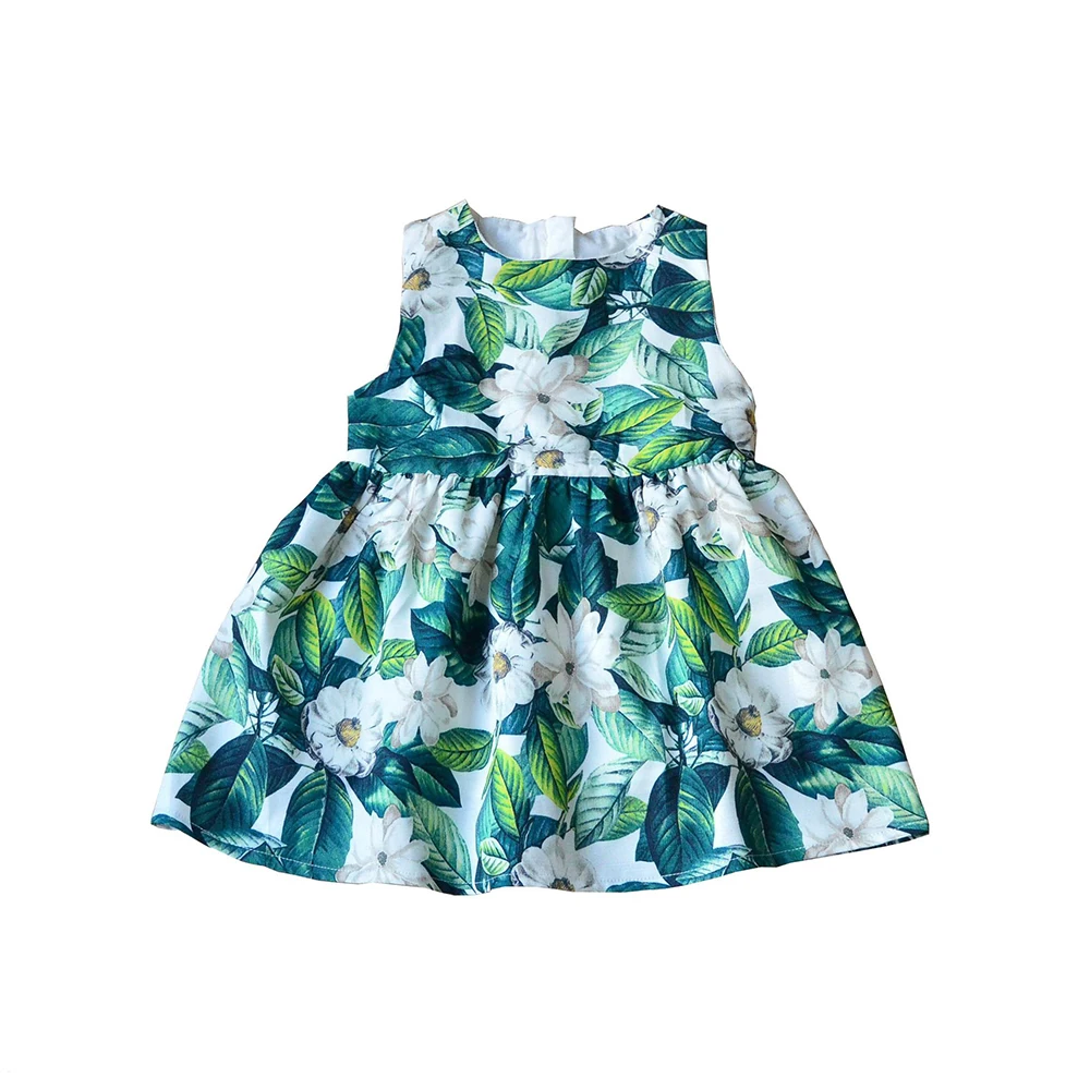2018 Princess Girls Dress Girl Summer Cotton Sleeveless Cute Kids Green Casual Children Toddler Dresses For | Детская одежда и
