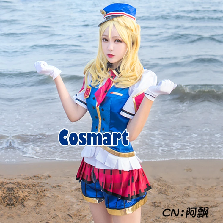 

[Customize]Anime LoveLive!Sunshine!Ohara Mari Happy Party Train Aqours Awakening Uniform Cosplay Costume Halloween Suit For