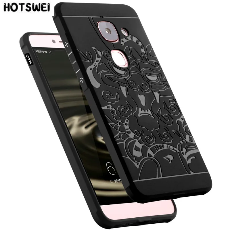 HOTSWEI Case For LeEco Le Max 2 3D Dragon Style Soft TPU Silicone Shockproof Protective Phone Fundas |