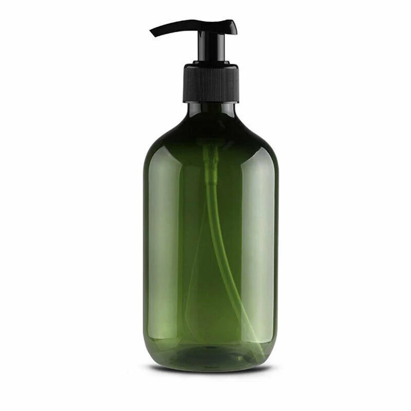 green 1 шт. новая бутылка для хранения Контейнер ванная комната жидкая Пена кухня с насосами круглый плечо мыло диспенсер Шампунь Душ - Цвет: green