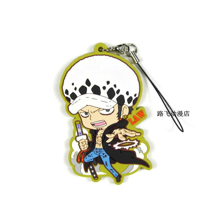 Аниме модель One Piece Luffy Law Nami Usopp фигурка резиновый брелок школьная сумка подвеска