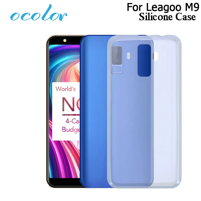 Прозрачный силиконовый чехол ocolor для Leagoo M9 мягкая задняя крышка 5 дюйма защитный