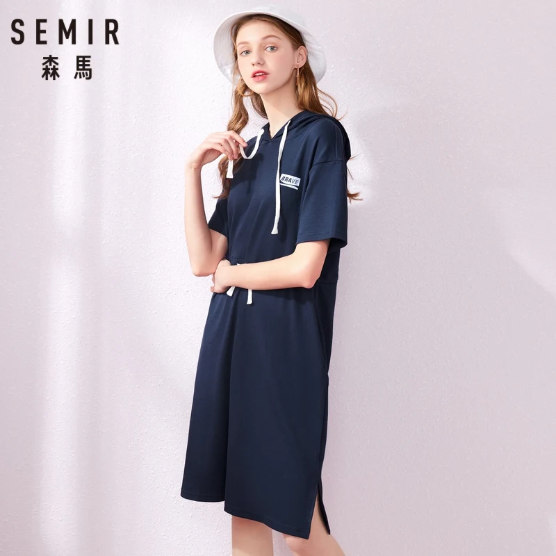 SEMIR с коротким рукавом платье воланом внизу покроя &quotдля женщин 2019 летние новые