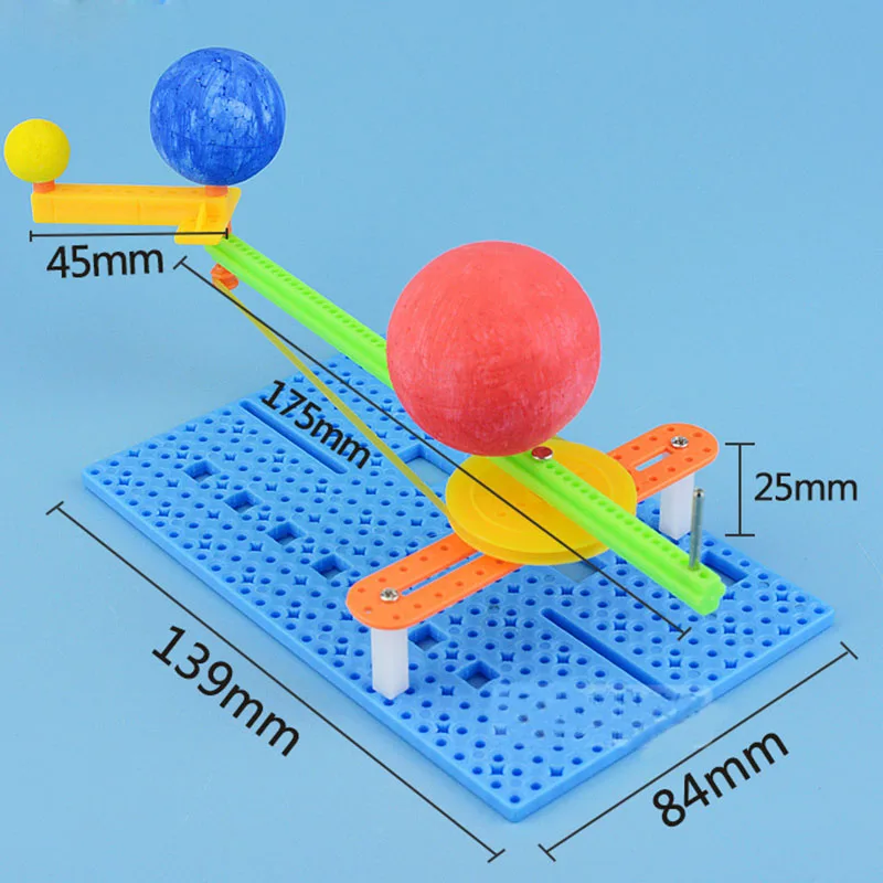 DIY Science Small Gizmo простая модель солнца, земли, Луны для детей Hademade головоломка собранная игрушка креативные обучающие материалы по физике