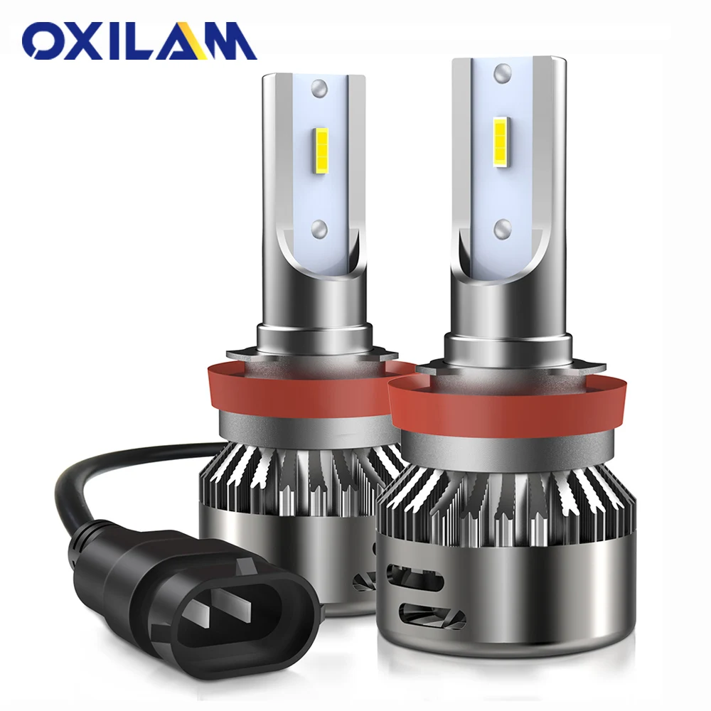 OXILAM H8 H9 H11 светодиодный фары лампы турбо светодиодный светильник со светодиодными кристаллами Мини авто фары 48 Вт 16000lm 12V 24V автомобильные фары для Мазда Форд