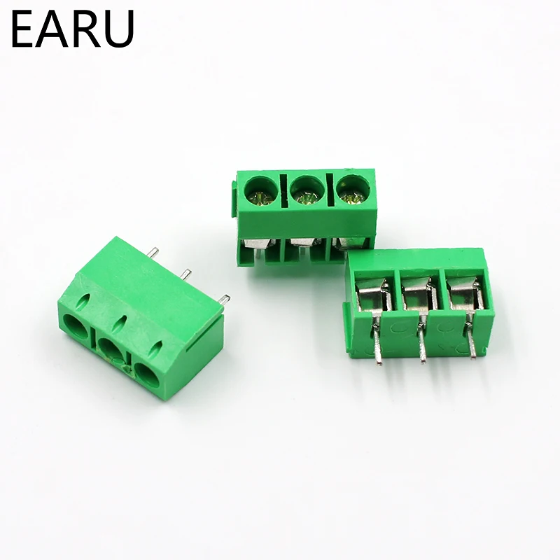 20 шт./лот KF301-5.0-2P KF301-3P KF301-4P шаг 5,0 мм прямой контакт Американская классификация проводов 2р 3P 4P винт клеммный блок печатных плат разъем сине-зеленый