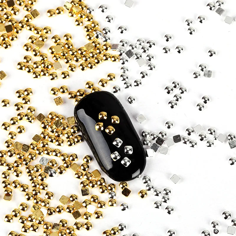 1 упаковка Золотое и серебряное квадратное основание цельный полукруг красота 3D