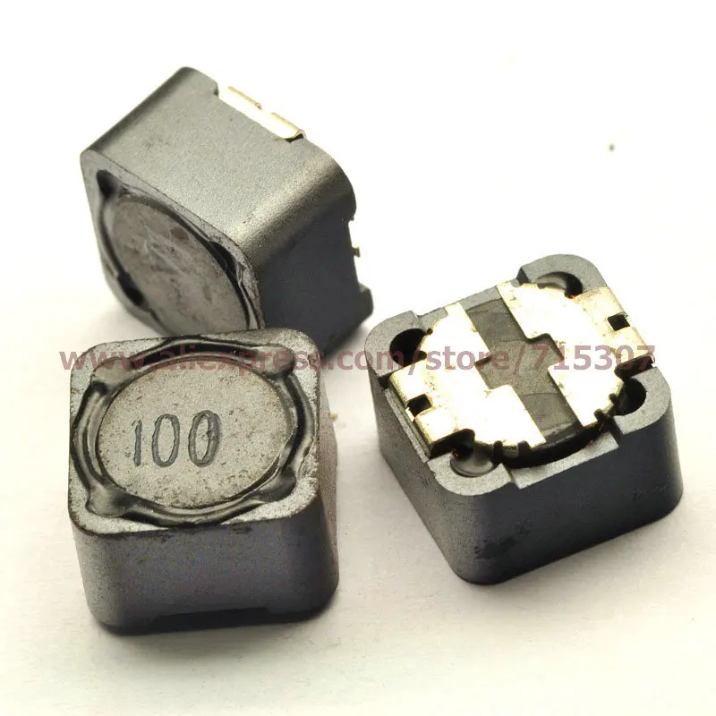 PHISCALE 30 шт. smd Экранированный индуктор мощности 10 мкГн 100 12*12*7|inductor 10uh|power inductorshielded