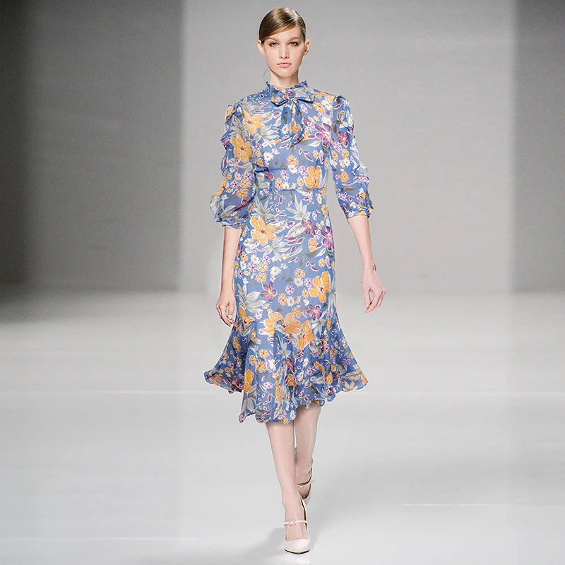 Высококачественное Новейшее модное подиумное дизайнерское платье 2020 женское