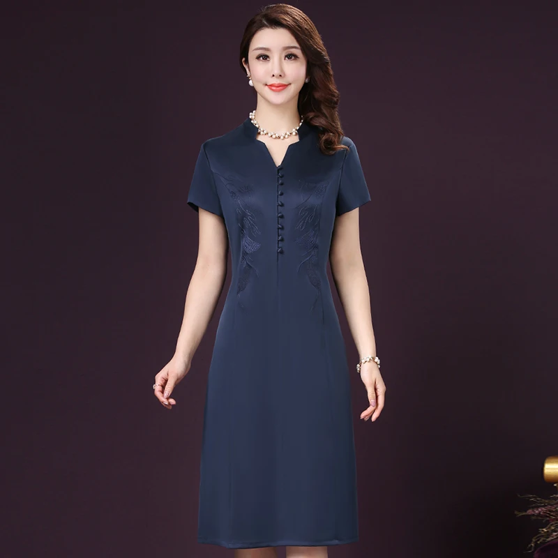 Лето 2019 Новые Модные Элегантные платья шелковые с винтажной вышивкой роскошная