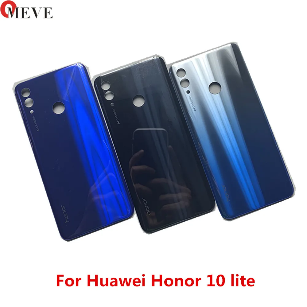 Задняя панель стеклянная задняя крышка батарейного отсека для Honor 10 lite Крышка