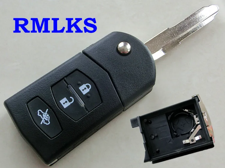 RMLKS новинка незарезанный пустой 3 кнопки складной дистанционный Fob чехол для