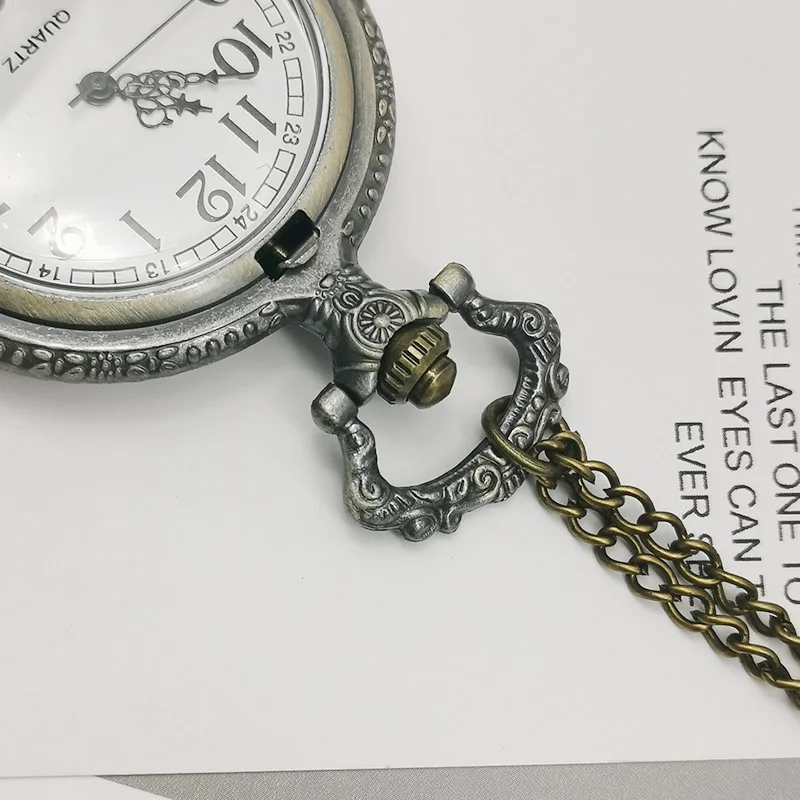 Карманные часы в ретро стиле с кроликом, винтажная антикварная цепочка-брелок из сплава, цепочка для свитера для мужчин и женщин CF1087