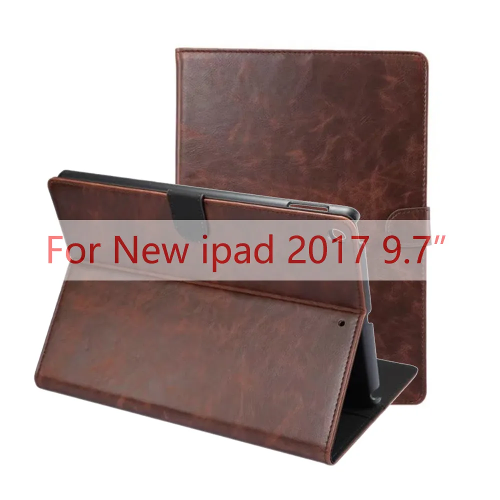 PU Dark Brown Умный чехол для iPad 9," Pro 9,7 из искусственной кожи на магните, умный защитный чехол Coque Funda, чехол для нового iPad, чехол для планшета - Цвет: PU Dark Brown