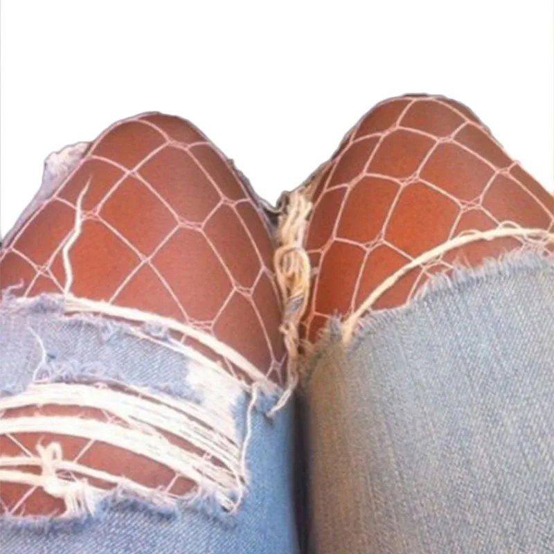 Большой ажурные дышащий эластичный высокой Чулки для женщин Колготки