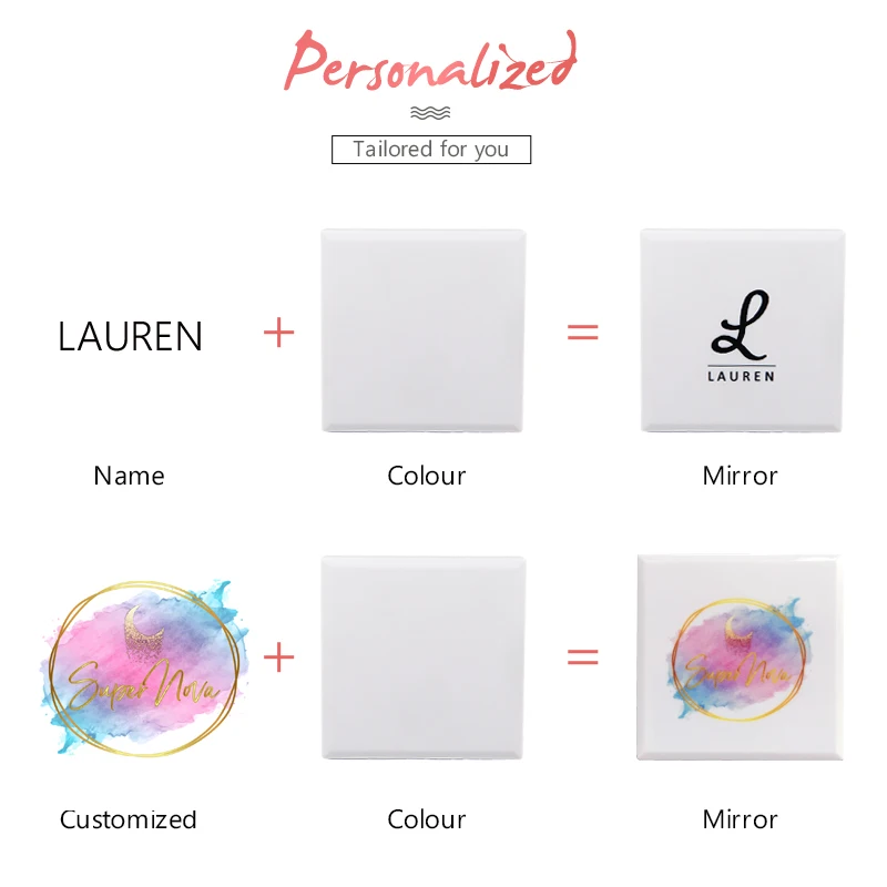 Оригинальный персонализированный светодиодный зеркало для макияжа складное