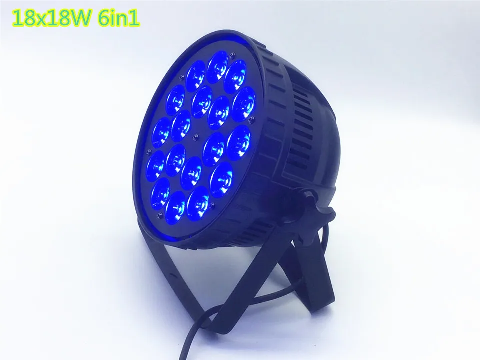Яркий Светодиодный DJ Par 6в1 RGBWA UV 18X18 W светодиодный Par lata de Grado непроницаемый IP20 Aluminio Negro vivienda 90 V-240 V - Цвет: Яркий