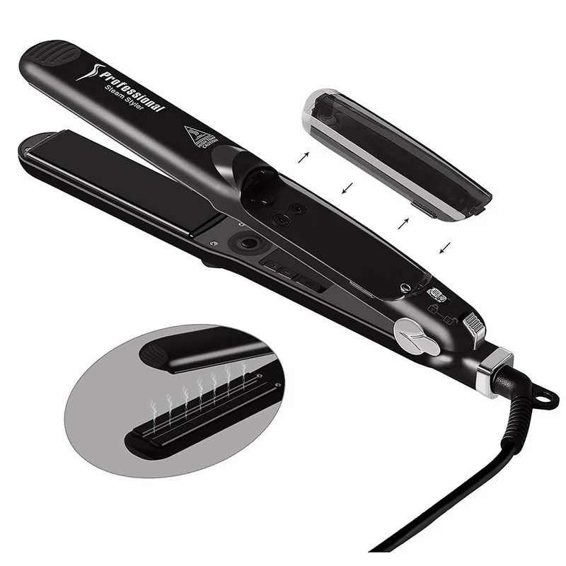 Bfaccia 2 in 1 Professional Steam Hair Straightener Flat Iron Styling Straightening Curling Tourmaline Ceramic | Красота и здоровье
