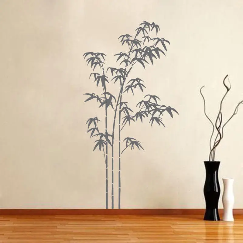 YOYOYU 40 colors Vinyl wall sticker Bamboo Plant Pattern Removeable Wall Decal Bedroom Saloon Home Decor Art Poster DIY ZX117 | Дом и сад