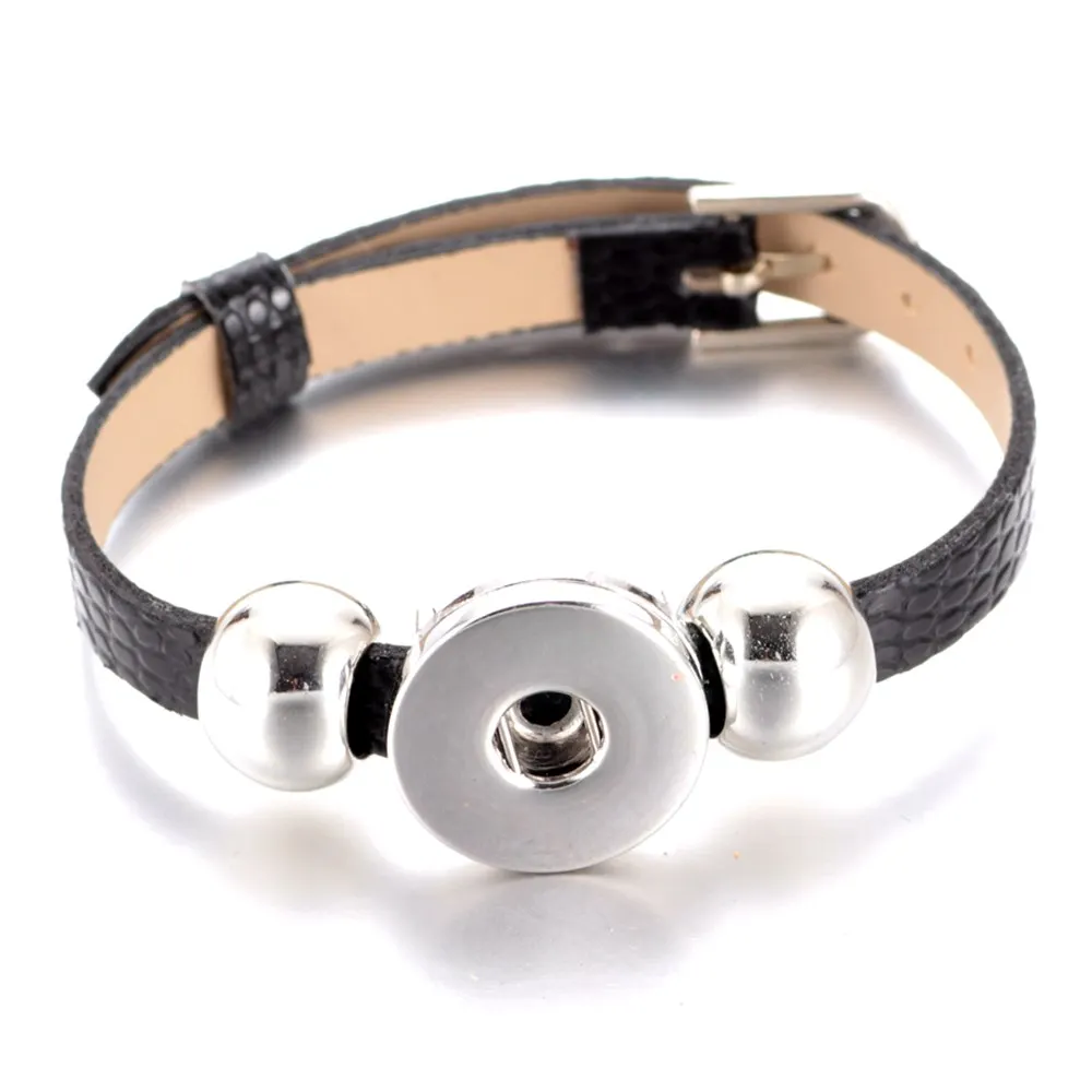 New Arrivals 15 cols cheaper PU Leather Bracelet 18mm snap button fit DIY armband Jewelry SZ0281a|armband jewelry|bracelet fitbutton bracelet |