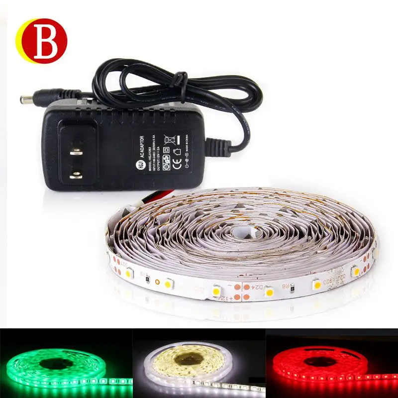 RGB светодиодная лента свет 5 м 60 светодиодов/M 2835 SMD DC12V гибкие Освещение строка