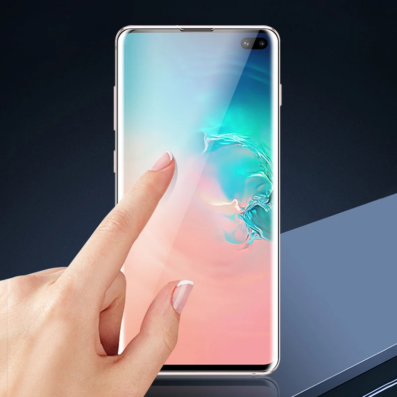 EXUNTON для samsung Galaxy S10 Plus S10e 3D УФ жидкость изогнутый полный клей передний Закаленное
