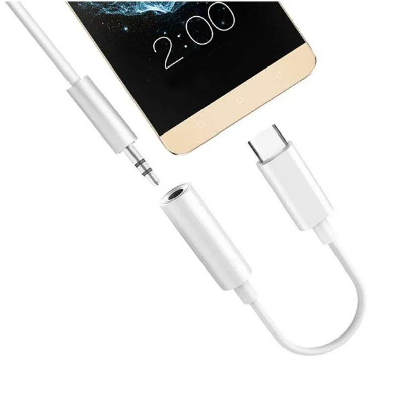 5 шт. аудиоадаптер для наушников типа C-3 мм USB-C-3 разъем Aux микрофона кабель Moto Z/Le 2/Le