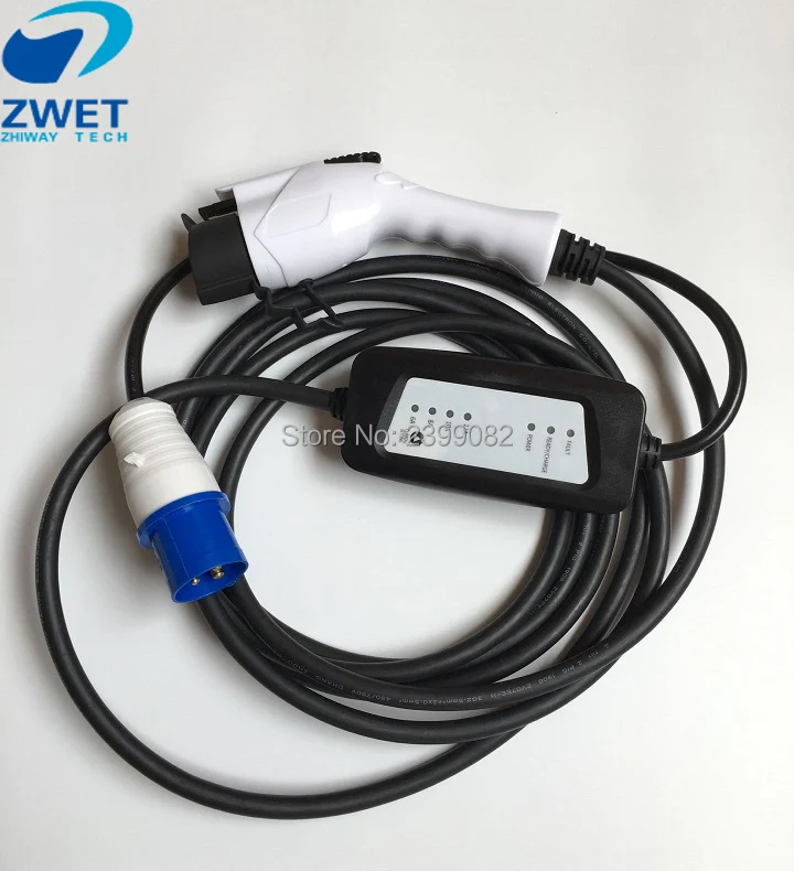 J1772 EVSE зарядное устройство для электромобиля промышленная пробка SAE J1772/AC120V~ 250V 6A, 8A, 16A J1772 штекер Тип 1 зарядное устройство с промышленная пробка
