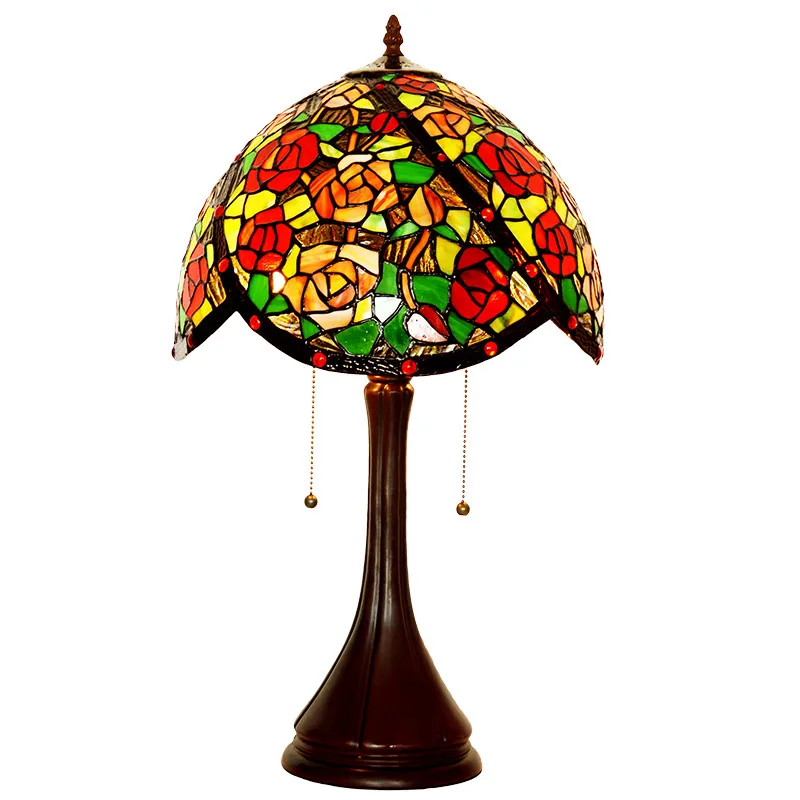 Роскошная винтажная Витражная лампа Tiffanylamp светодиодный офисный салон в стиле АР